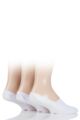 Mens 3 Pair Gentle Grip Cotton Invisible Socks - White