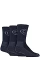 Mens 3 Pair Country Pursuit Gritstone Hiker Cotton Boot Socks - Dark Blue