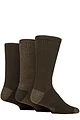 Mens 3 Pair Country Pursuit Water Repellent Cotton Boot Socks - Forest Green
