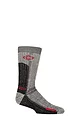 Mens 1 Pair Country Pursuit Arctic Explorer Thermal Cushioned Boot Socks - Black / Red