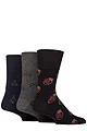 Mens 3 Pair SOCKSHOP Gentle Grip Harry Potter Socks - Black / Navy / Charcoal