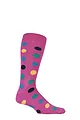 Mens 1 Pair SOCKSHOP of London Spotty Cotton Socks - Clematis / Multi