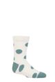 Kids 1 Pair Thought Sammie Stripe and Spot Recycled Polyester Fluffy Socks - Stone White