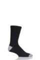 Mens 1 Pair Thought Solid Jack Plain Bamboo and Organic Cotton Socks - Black