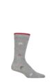 Mens 1 Pair Thought Fergus Bicycle Bamboo and Organic Cotton Socks - Grey