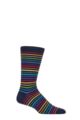 Mens 1 Pair Thought Rainbow Organic Cotton Socks - Navy Stripe