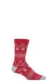 Mens 1 Pair Thought Olwin Fairisle Bamboo and Organic Cotton Socks - Pillarbox Red