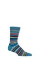Mens 1 Pair Thought Multi Stripe Organic Cotton and Bamboo Socks - Dusty Blue