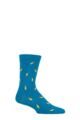 Mens 1 Pair Thought Lightning Organic Cotton and Bamboo Socks - Bright Blue