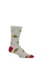 Mens 1 Pair Thought Dinosaur Organic Cotton Socks - Mid Grey