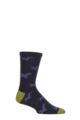 Mens 1 Pair Thought Dinosaur Organic Cotton Socks - Dark Navy