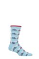 Mens 1 Pair Thought Bicycle Race Bamboo and Organic Cotton Socks - Pastel Blue