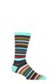 Mens 1 Pair Thought Geometric Organic Cotton Socks - Pastel Blue
