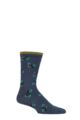 Mens 1 Pair Thought Teri Bamboo Bike Socks - Slate Blue