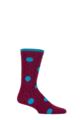 Mens 1 Pair Thought Leroy Bamboo Spot Socks - Plum Purple