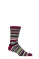 Mens 1 Pair Thought Matias Bamboo Stripe Socks - Plum Purple
