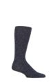 Mens 1 Pair Thought Aaron Ribbed Wool Blend Fleck Socks - Navy