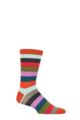 Mens 1 Pair Thought Jase Stripe Bamboo Socks - Jaffa Orange