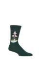 Mens 1 Pair Thought Onyx Rocket Organic Cotton Socks - Forest Green