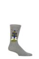 Mens 1 Pair Thought Onyx Rocket Organic Cotton Socks - Grey Marle