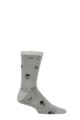 Mens 1 Pair Thought Jett Organic Cotton Smart Socks - Grey Marle