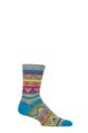 Mens 1 Pair Thought Casper Christmas Fairisle Bamboo Socks - Grey Marle