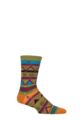 Mens 1 Pair Thought Casper Christmas Fairisle Bamboo Socks - Lichen Green