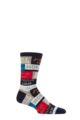 Mens 1 Pair Thought Caleb Christmas Slogan Organic Cotton Socks - Navy