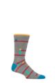 Mens 1 Pair Thought Bamboo and Organic Cotton Arcade Games Socks - Grey Marle