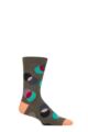 Mens 1 Pair Thought Organic Cotton Circle Dots Socks - Cargo Green