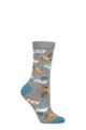 Ladies 1 Pair Thought Marley Bookworm Bamboo and Organic Cotton Socks - Grey