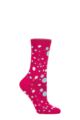 Ladies 1 Pair Thought Lucille Spots Bamboo and Organic Cotton Socks - Magenta Pink