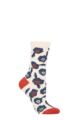 Ladies 1 Pair Thought Danika Floral Bamboo and Organic Cotton Socks - Cream