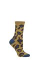 Ladies 1 Pair Thought Danika Floral Bamboo and Organic Cotton Socks - Herb Green
