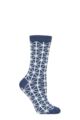 Ladies 1 Pair Thought Jannie Wool Socks - Blue Slate