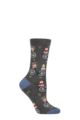 Women's 1 Pair Thought Helen Bike Bamboo and Organic Cotton Socks - Dark Grey