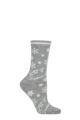 Ladies 1 Pair Thought Bobbie Snow Bamboo and Organic Cotton Socks - Grey Marl