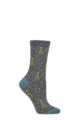 Ladies 1 Pair Thought Diana Christmas Tree Organic Cotton Socks - Dark Grey