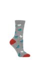 Ladies 1 Pair Thought Cute Chicken Organic Cotton and Bamboo Socks - Mid Grey