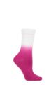 Ladies 1 Pair Thought Dip Dye Bamboo and Organic Cotton Socks - Magenta Pink