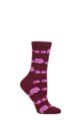 Ladies 1 Pair Thought Hadley Bamboo Hedgehog Socks - Aubergine Purple