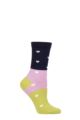 Ladies 1 Pair Thought Nova Organic Cotton Heart Socks - Navy