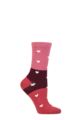 Ladies 1 Pair Thought Nova Organic Cotton Heart Socks - Dusty Rose Pink