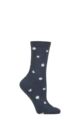 Ladies 1 Pair Thought Niamh Clover Bamboo Socks - Slate Blue