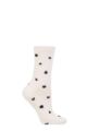 Ladies 1 Pair Thought Niamh Clover Bamboo Socks - Stone White