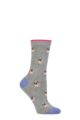 Ladies 1 Pair Thought Kenna Dog Bamboo Socks - Grey Marle