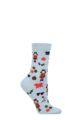 Ladies 1 Pair Thought Clara Nutcracker Bamboo Socks - Foam Blue