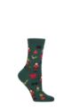 Ladies 1 Pair Thought Clara Nutcracker Bamboo Socks - Forest Green