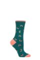 Ladies 1 Pair Thought Organic Cotton Bug Socks - Malachite Green