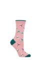 Ladies 1 Pair Thought Organic Cotton Bug Socks - Petal Pink